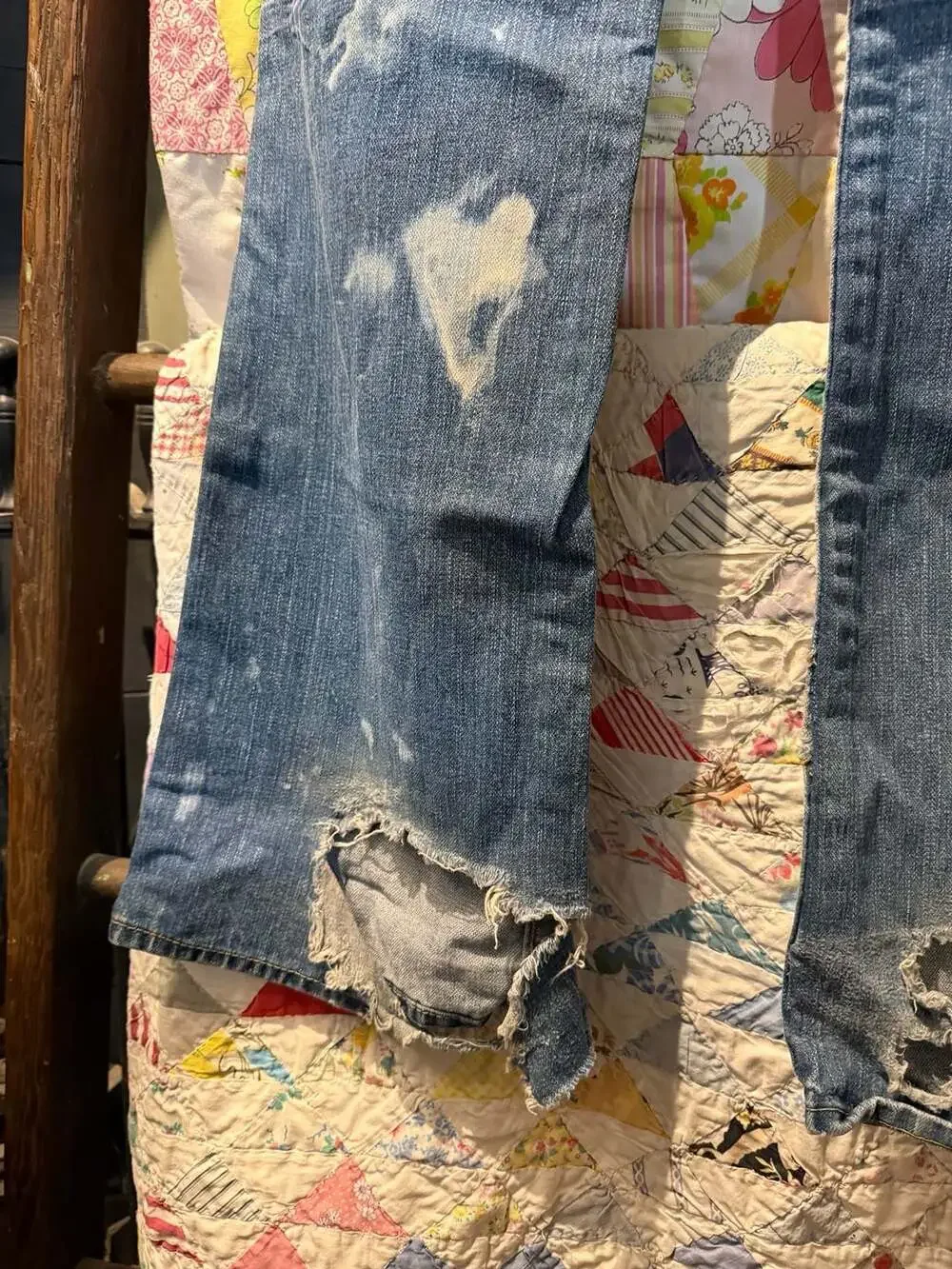 True Religion Billy Distressed Koi Fish Embroidered Pocket Jeans